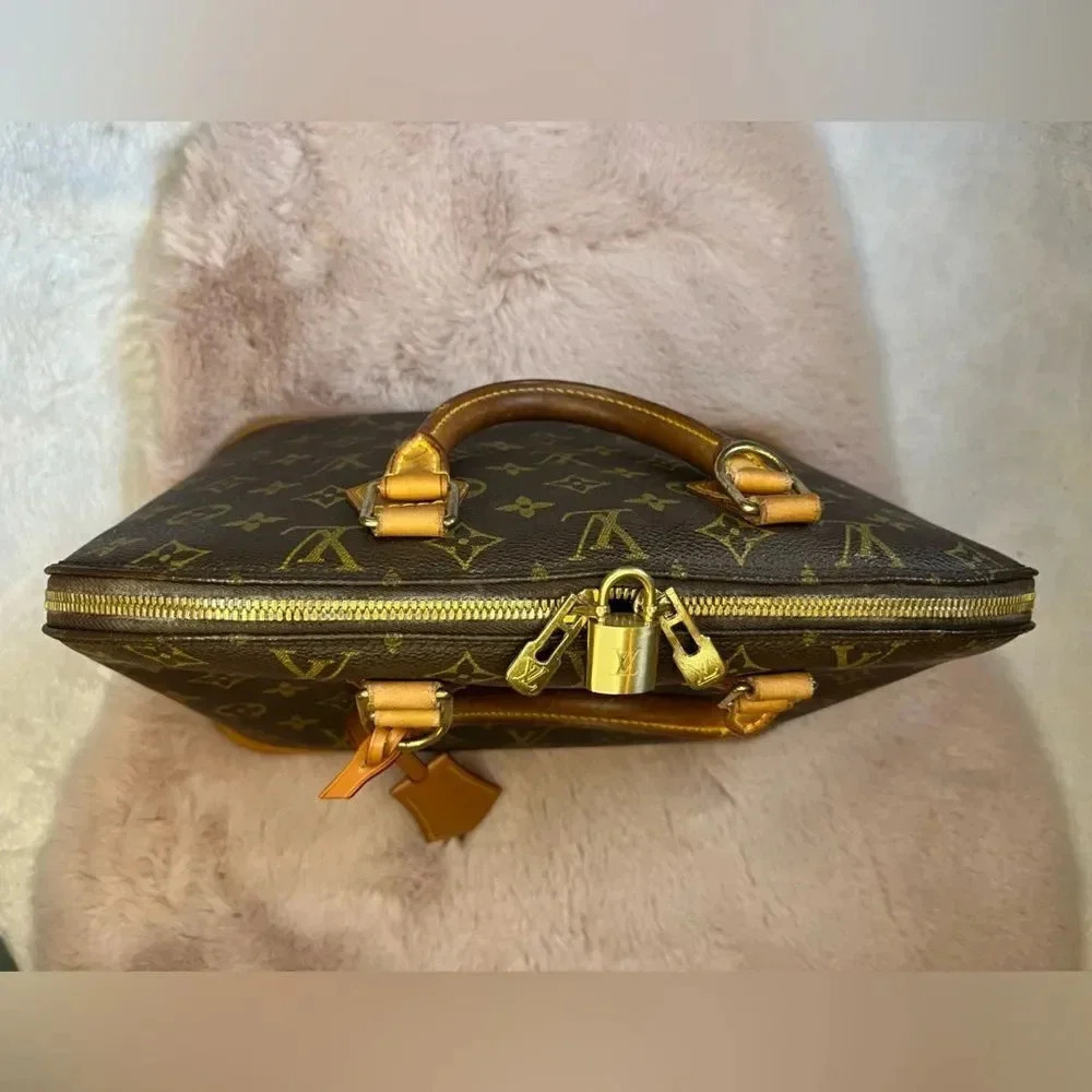Louis Vuitton Alma PM Monogram Canvas Satchel Bag Vintage France Gifts For Her - Picture 7 of 15